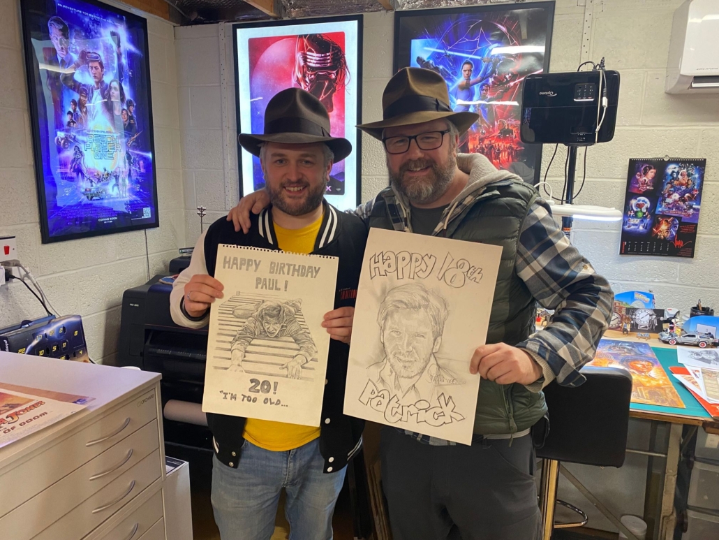 Finding_Ford_Paul_Shipper_Patrick_OHare_2021 Patrick with Movie Poster Illustrator Paul Shipper